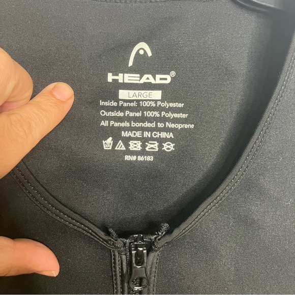 Head Neoprene sauna vest full zip black mens size large - Picture 4 of 6